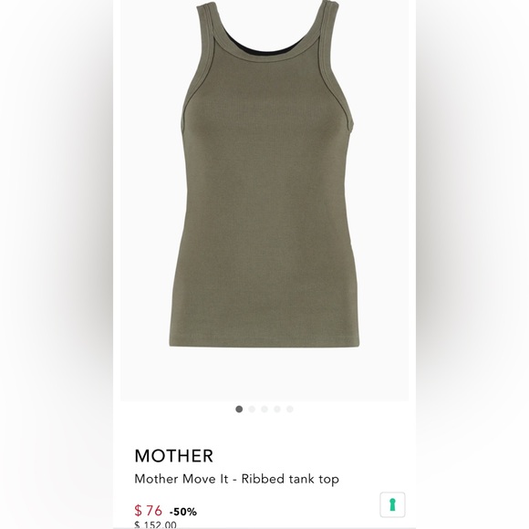 MOTHER Bright Yellow Ribbed Tank Top - Picture 3 of 3